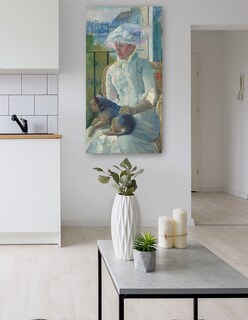 Foto 5 | Cuadro Decorativo - Chica Joven En Una Ventana- Mary Cassatt - Fotografía - 46x89 - Impresión En Lienzo - Fine Art Tj