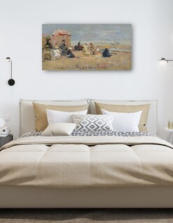 Foto 5 | Cuadro Decorativo - En La Playa- Eugene Boudin - Costa - 64x122 - Impresión En Lienzo - Fine Art Tj
