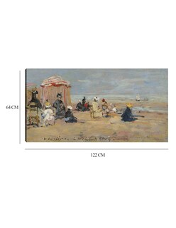 Foto 6 | Cuadro Decorativo - En La Playa- Eugene Boudin - Costa - 64x122 - Impresión En Lienzo - Fine Art Tj
