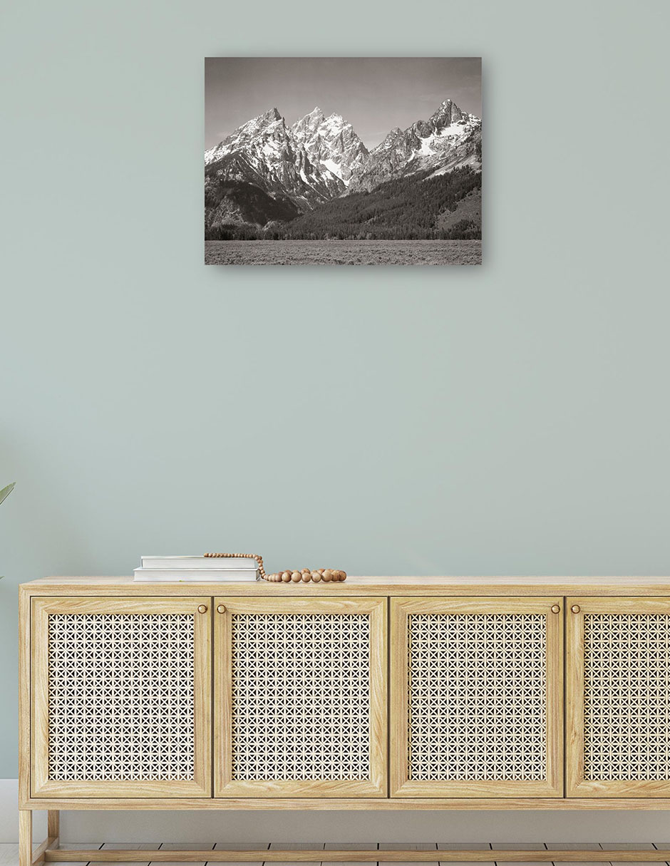 Foto 5 pulgar | Cuadro Decorativo - Parque Nacional Teton, Wyoming- Ansel Adams - Religión - 69x92 - Impresión En Lienzo - Fine Art Tj