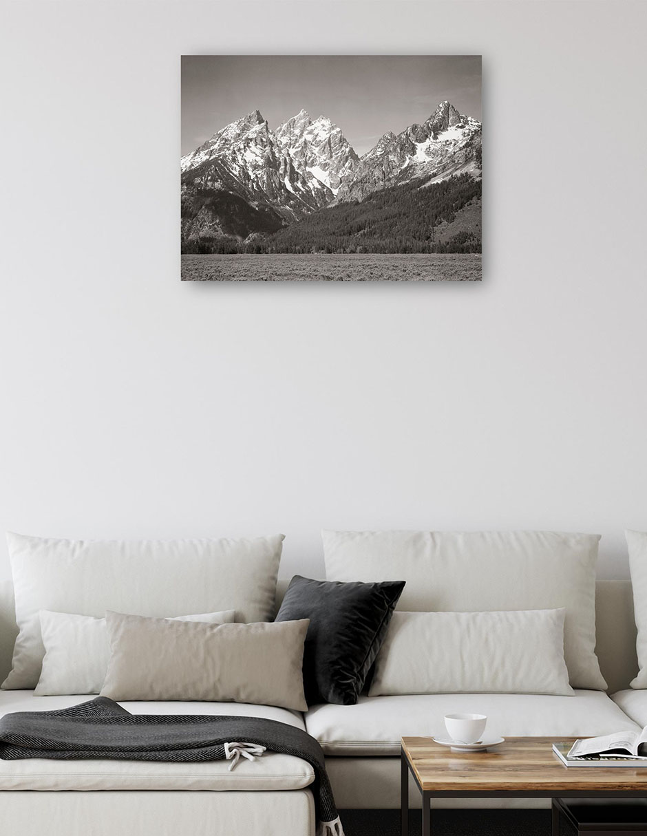Foto 6 pulgar | Cuadro Decorativo - Parque Nacional Teton, Wyoming- Ansel Adams - Religión - 69x92 - Impresión En Lienzo - Fine Art Tj