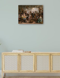 Foto 4 | Cuadro Decorativo - La Pareja De Baile- Jan Steen - Fotografía - 46x61 - Impresión En Lienzo - Fine Art Tj