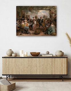 Foto 5 | Cuadro Decorativo - La Pareja De Baile- Jan Steen - Fotografía - 46x61 - Impresión En Lienzo - Fine Art Tj