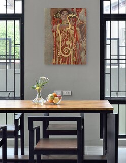 Foto 4 | Cuadro Decorativo - Higía- Gustav Klimt - Religión - 28x36 - Impresión En Lienzo - Fine Art Tj