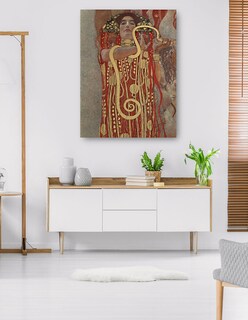 Foto 5 | Cuadro Decorativo - Higía- Gustav Klimt - Religión - 28x36 - Impresión En Lienzo - Fine Art Tj