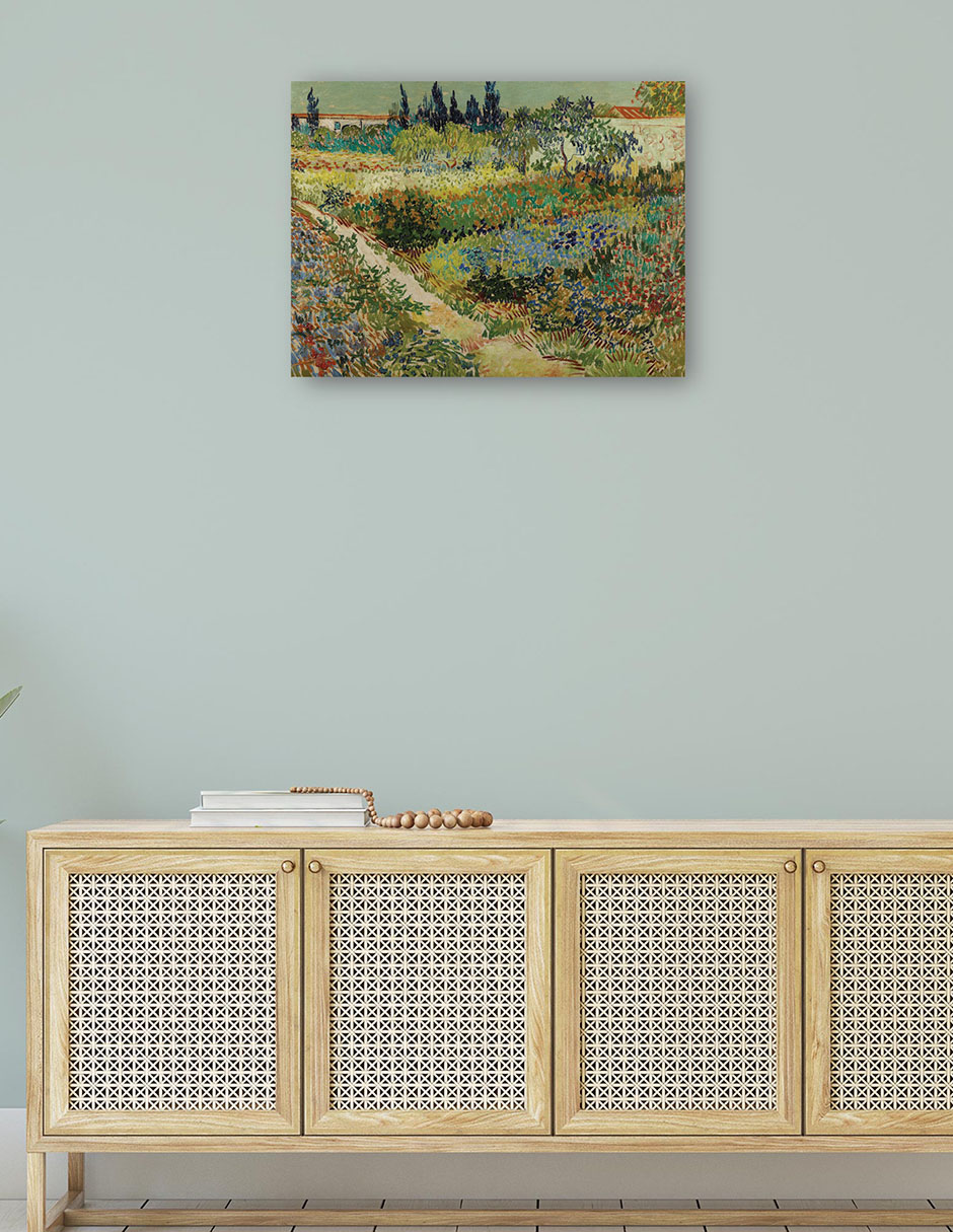 Foto 5 pulgar | Cuadro Decorativo - Jardín En Arlés- Vincent Van Gogh - Paisaje - 46x61 - Impresión En Lienzo - Fine Art Tj