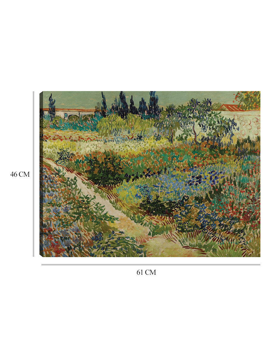Foto 7 pulgar | Cuadro Decorativo - Jardín En Arlés- Vincent Van Gogh - Paisaje - 46x61 - Impresión En Lienzo - Fine Art Tj