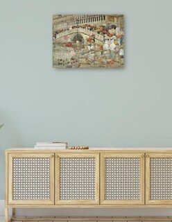 Foto 4 | Cuadro Decorativo - Paraguas Bajo La Lluvia (1899)- Maurice Prendergast - Religión - 46x61 - Impresión En Lienzo