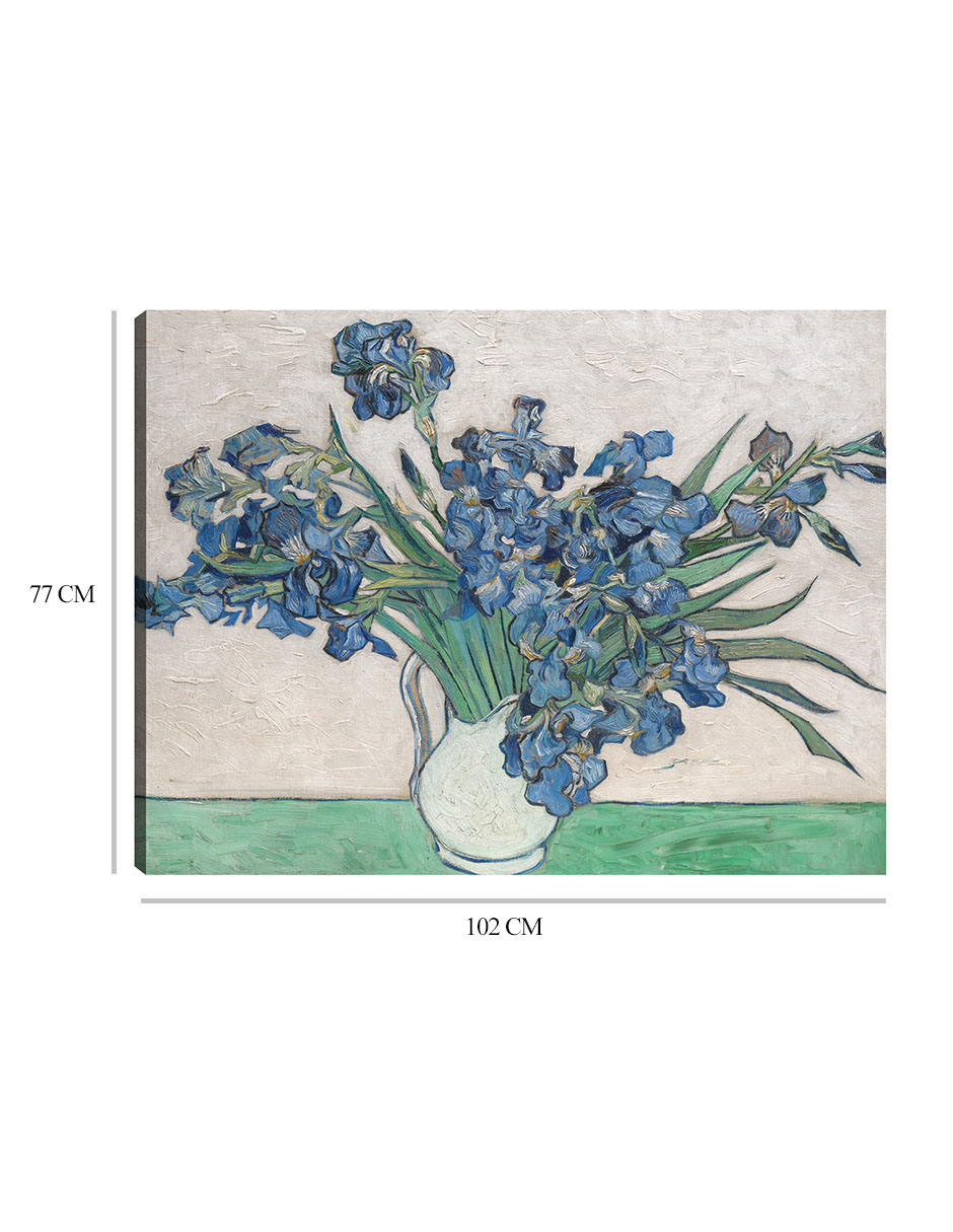 Foto 7 pulgar | Cuadro Decorativo - Iris 1890- Vincent Van Gogh - Religión - 77x102 - Impresión En Lienzo - Fine Art Tj