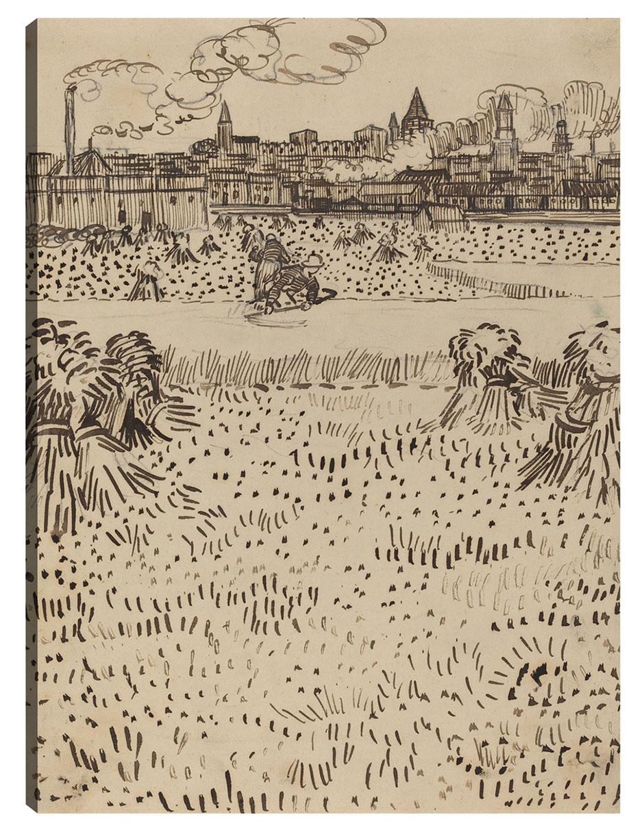 Foto 1 | Cuadro Decorativo - La Cosecha (1888)- Vincent Van Gogh - Abstracto - 46x61 - Impresión En Lienzo - Fine Art Tj