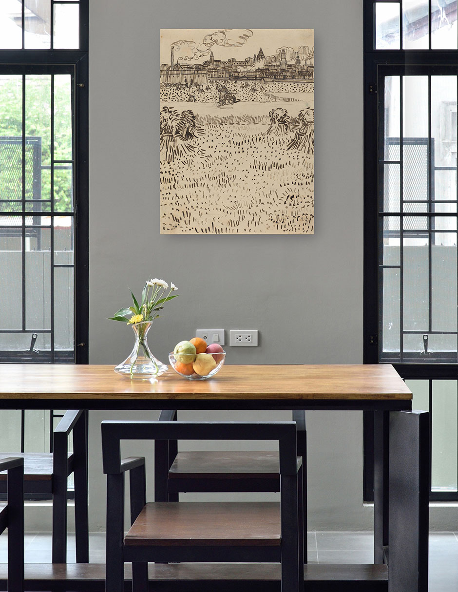 Foto 4 | Cuadro Decorativo - La Cosecha (1888)- Vincent Van Gogh - Abstracto - 46x61 - Impresión En Lienzo - Fine Art Tj