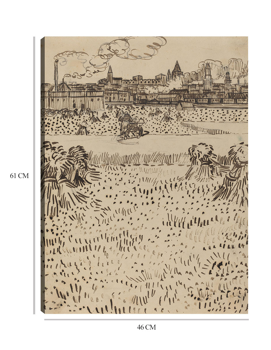 Foto 6 | Cuadro Decorativo - La Cosecha (1888)- Vincent Van Gogh - Abstracto - 46x61 - Impresión En Lienzo - Fine Art Tj