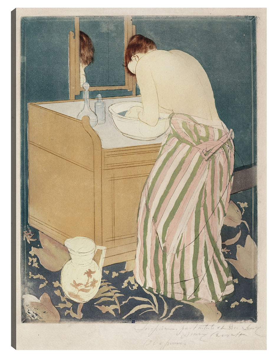 Foto 1 | Cuadro Decorativo - Mujer Bañándose (1890-1891)- Mary Cassatt - Fotografía - 28x36 - Impresión En Lienzo - Fine Art Tj