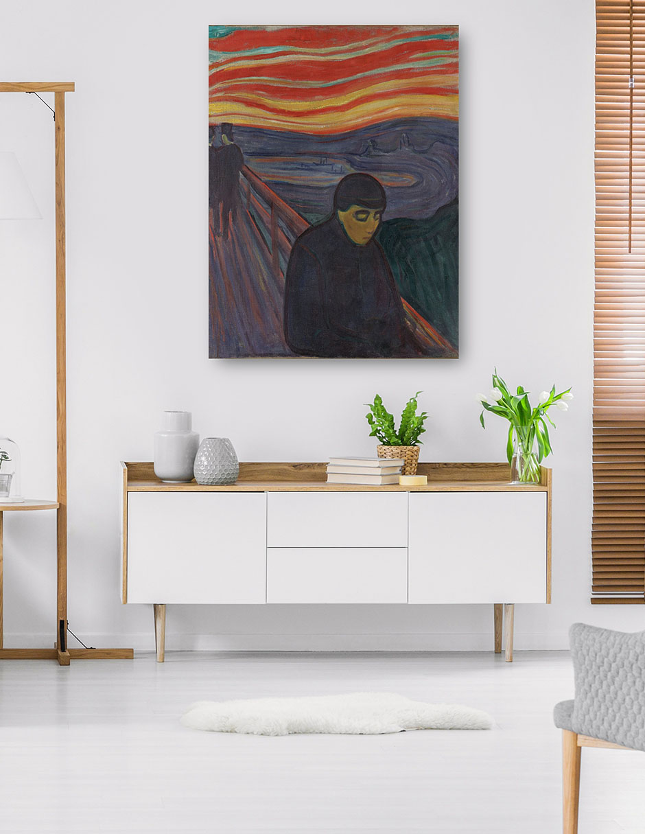 Foto 6 pulgar | Cuadro Decorativo - Desesperación (1894)- Edvard Munch - Fotografía - 46x61 - Impresión En Lienzo - Fine Art Tj