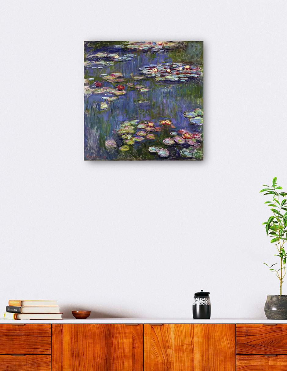 Foto 6 pulgar | Cuadro Decorativo - Lirios De Agua 1916- Claude Monet - Paisaje - 89x89 - Impresión En Lienzo - Fine Art Tj
