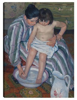 Foto 1 | Cuadro Decorativo - El Baño Del Niño- Mary Cassatt - Fotografía - 69x92 - Impresión En Lienzo - Fine Art Tj