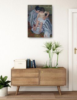 Foto 3 | Cuadro Decorativo - El Baño Del Niño- Mary Cassatt - Fotografía - 69x92 - Impresión En Lienzo - Fine Art Tj