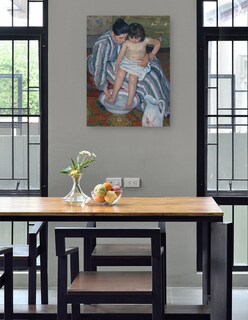 Foto 4 | Cuadro Decorativo - El Baño Del Niño- Mary Cassatt - Fotografía - 69x92 - Impresión En Lienzo - Fine Art Tj