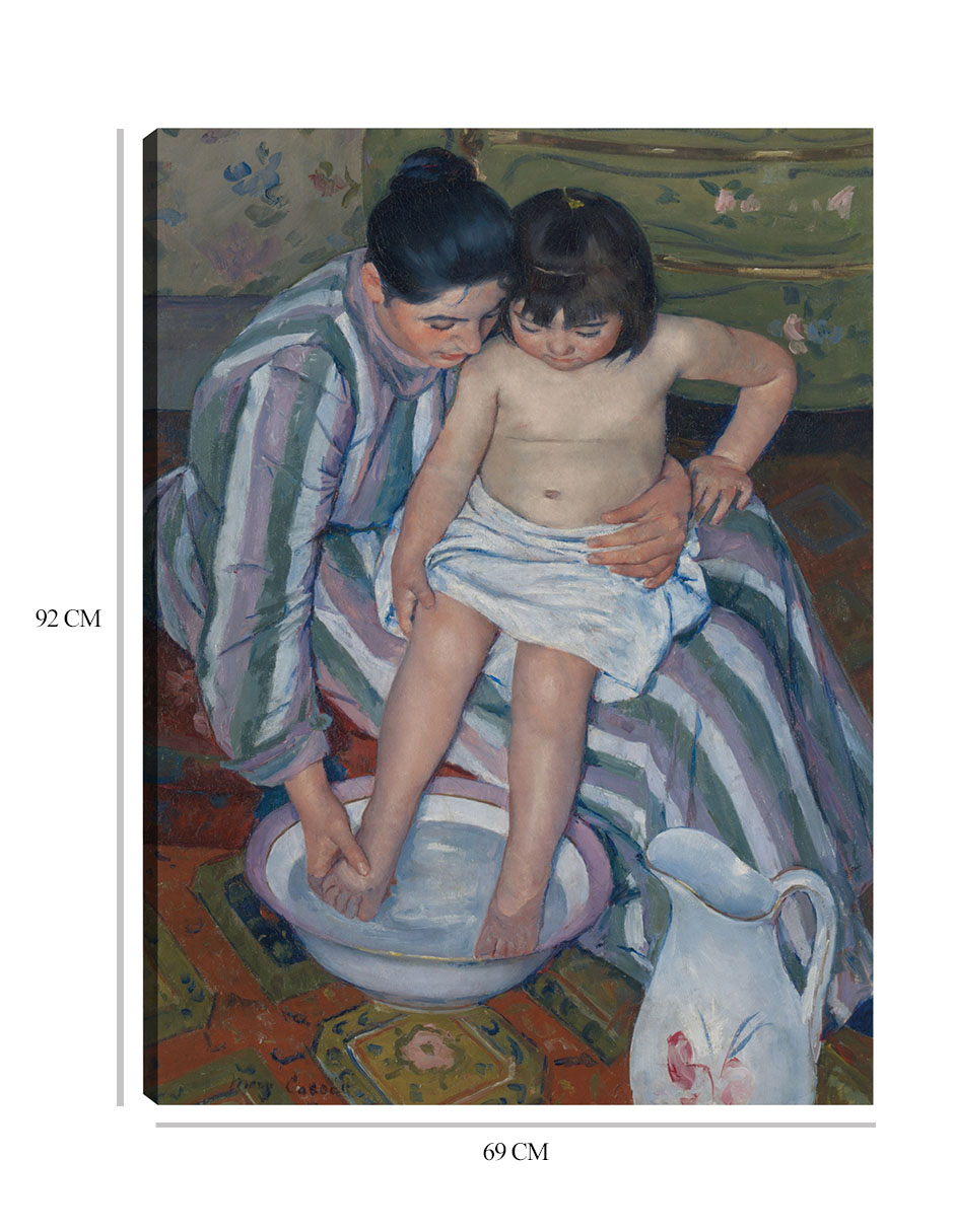 Foto 7 pulgar | Cuadro Decorativo - El Baño Del Niño- Mary Cassatt - Fotografía - 69x92 - Impresión En Lienzo - Fine Art Tj