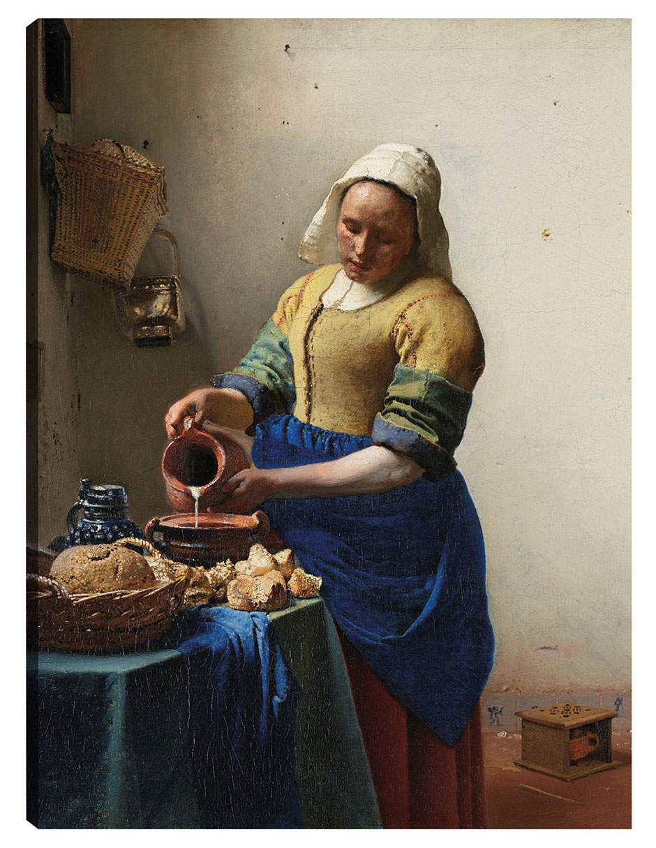 Foto 2 pulgar | Cuadro Decorativo - La Lechera (c. 1660)- Johannes Vermeer - Fotografía - 107x143 - Impresión En Lienzo - Fine Art Tj