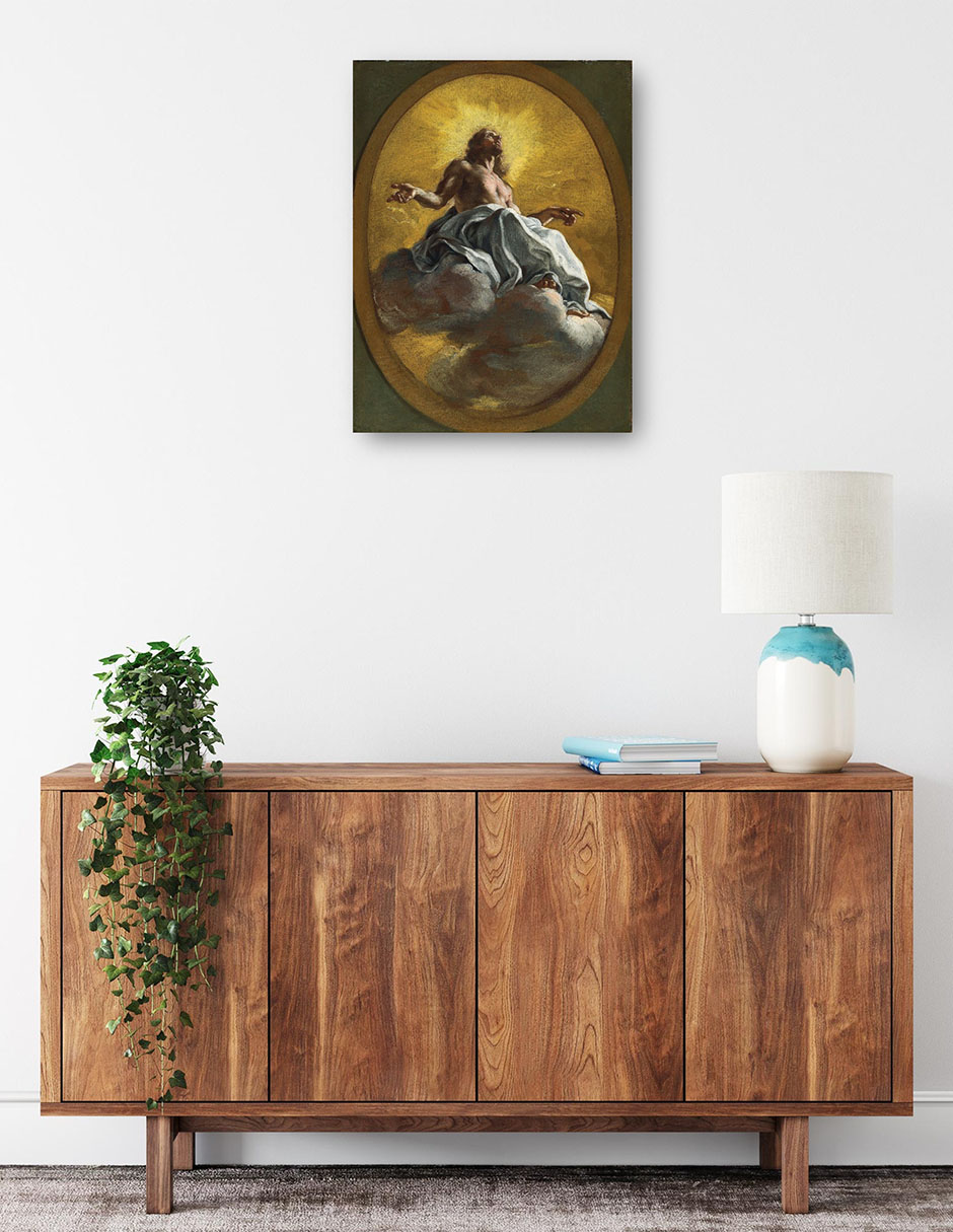 Foto 2 | Cuadro Decorativo - Cristo En Gloria- Giovanni Battista Gauli - Religión - 46x61 - Impresión En Lienzo - Fine Art Tj