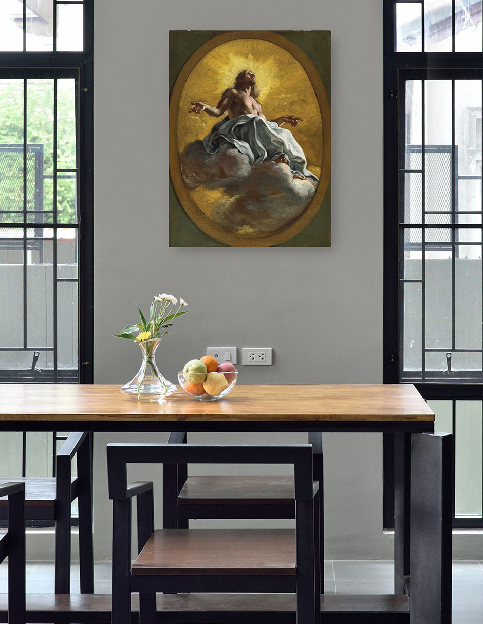 Foto 4 | Cuadro Decorativo - Cristo En Gloria- Giovanni Battista Gauli - Religión - 46x61 - Impresión En Lienzo - Fine Art Tj