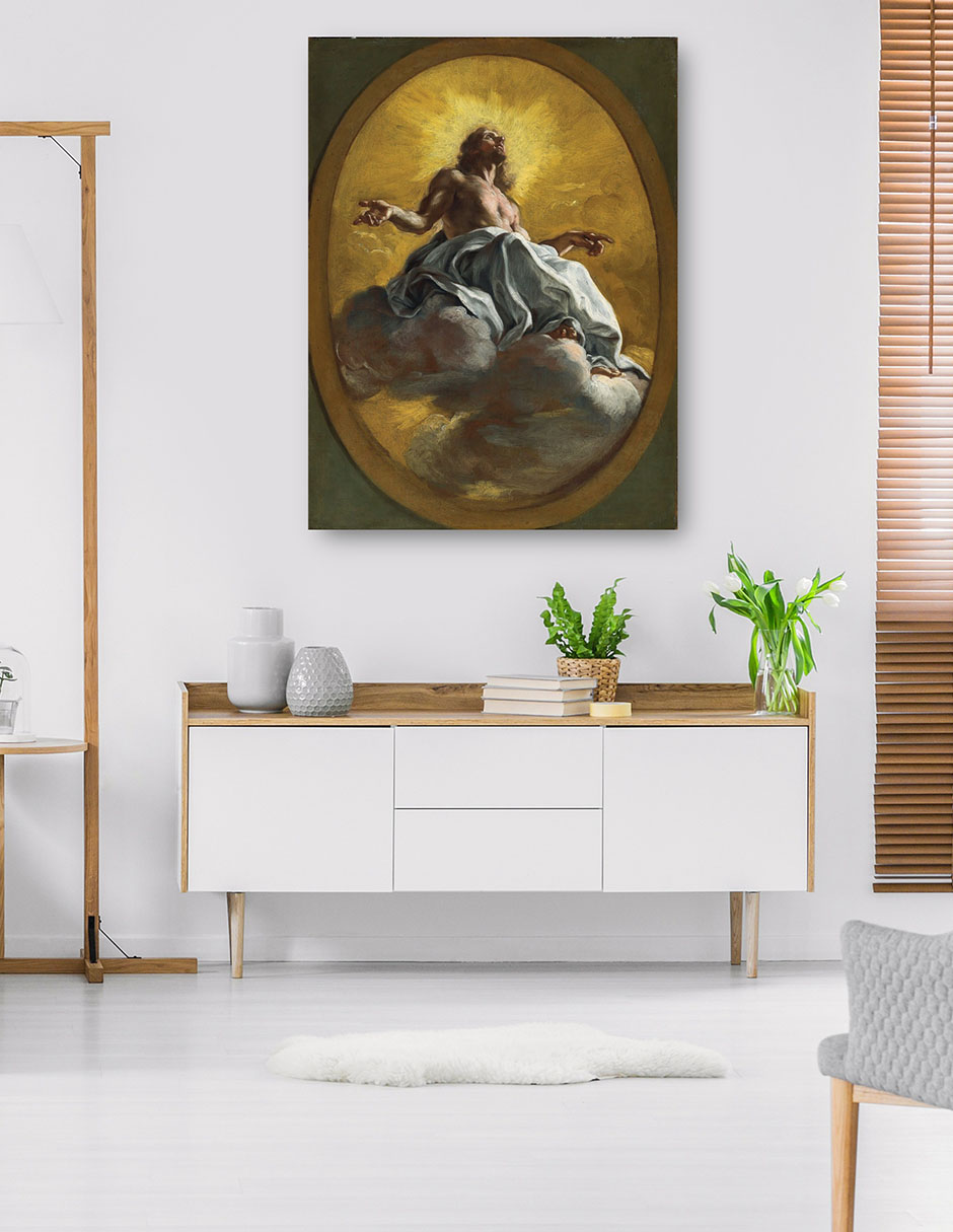 Foto 6 pulgar | Cuadro Decorativo - Cristo En Gloria- Giovanni Battista Gauli - Religión - 46x61 - Impresión En Lienzo - Fine Art Tj