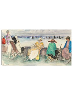 Foto 1 | Cuadro Decorativo - Mujeres Aux Régates (1920)- Henri Lebasque - Fotografía - 34x64 - Impresión En Lienzo - Fine Art T