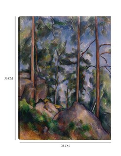 Foto 6 | Cuadro Decorativo - Pinos Y Rocas (1897)- Paul Cézanne - Paisaje - 28x36 - Impresión En Lienzo - Fine Art Tj