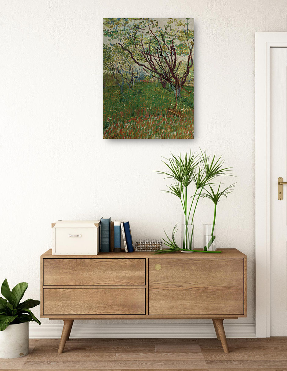 Foto 3 | Cuadro Decorativo - El Huerto Floreciente (1888)- Vincent Van Gogh - Abstracto - 46x61 - Impresión En Lienzo - Fine A