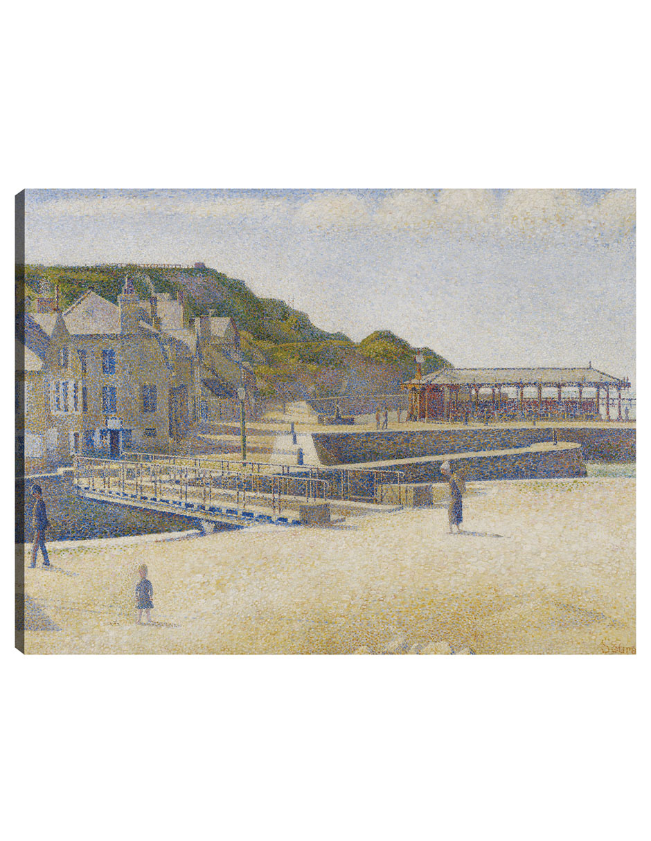 Foto 2 pulgar | Cuadro Decorativo - Puerto-en-bessin (1888)- Georges Seurat - Costa - 46x61 - Impresión En Lienzo - Fine Art Tj