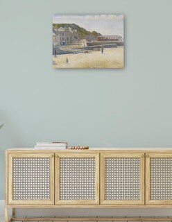 Foto 4 | Cuadro Decorativo - Puerto-en-bessin (1888)- Georges Seurat - Costa - 46x61 - Impresión En Lienzo - Fine Art Tj