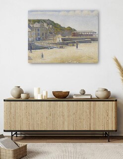 Foto 5 | Cuadro Decorativo - Puerto-en-bessin (1888)- Georges Seurat - Costa - 46x61 - Impresión En Lienzo - Fine Art Tj