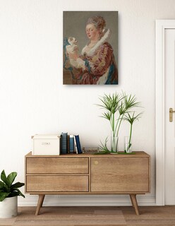 Foto 3 | Cuadro Decorativo - Una Mujer Con Un Perro- Jean Honore Fragonard - Fotografía - 46x61 - Impresión En Lienzo - Fine