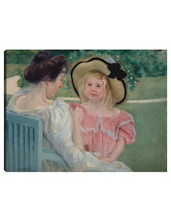 Foto 1 | Cuadro Decorativo - En El Jardín (1903)- Mary Cassatt - Religión - 69x92 - Impresión En Lienzo - Fine Art Tj