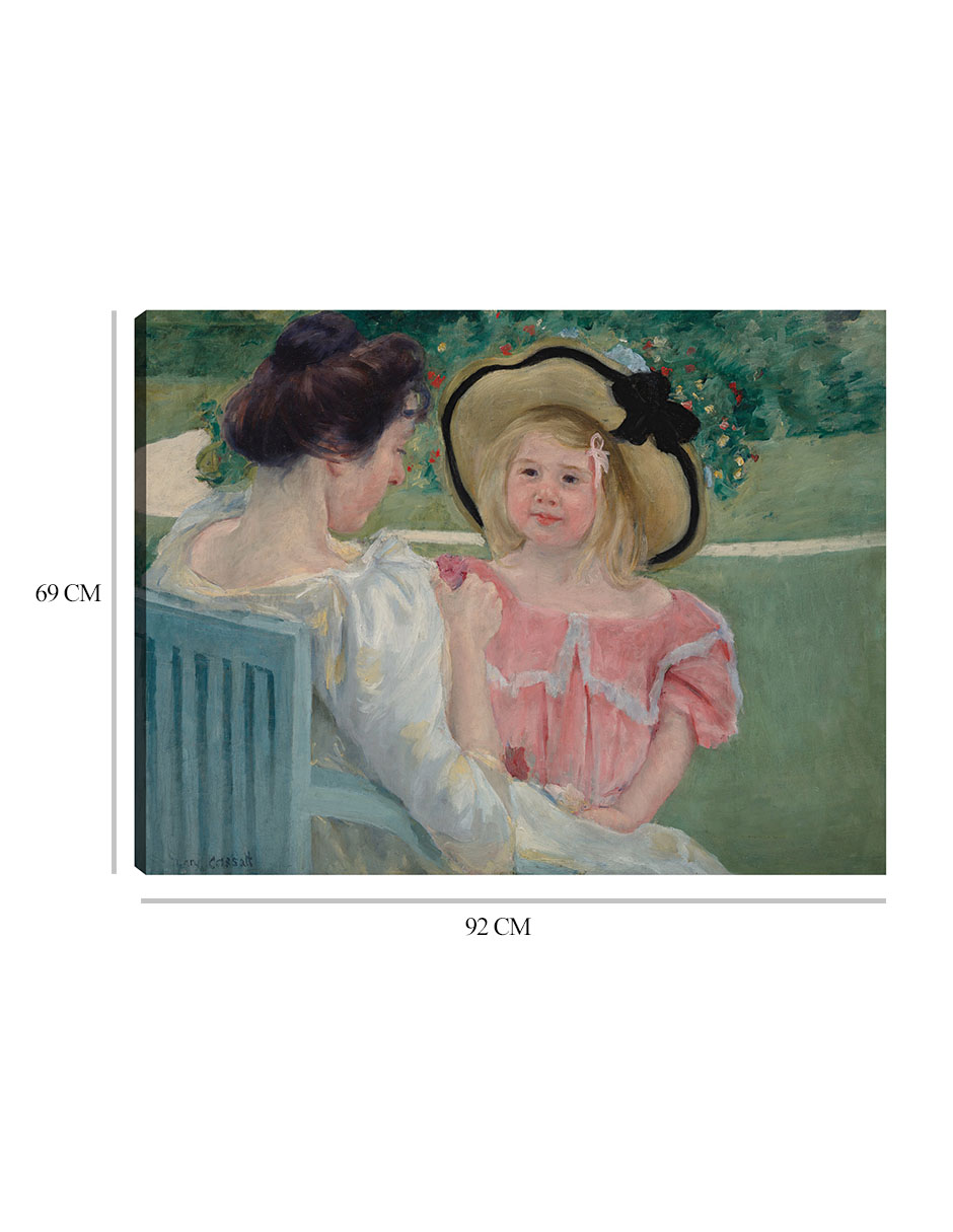 Foto 7 pulgar | Cuadro Decorativo - En El Jardín (1903)- Mary Cassatt - Religión - 69x92 - Impresión En Lienzo - Fine Art Tj