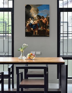 Foto 4 | Cuadro Decorativo - El Bautismo De Cristo (ca. 1650)- Andrea Sacchi - Religión - 28x36 - Impresión En Lienzo - Fine