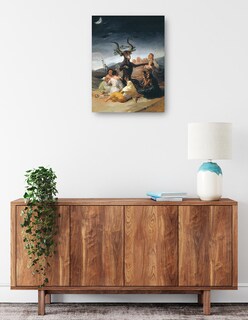 Foto 2 | Cuadro Decorativo - Arte Del Sábado De Brujas- Franciso De Goya - Religión - 46x61 - Impresión En Lienzo - Fine Art Tj