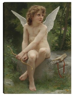 Foto 1 | Cuadro Decorativo - Amor Al Acecho (1890)- William Bouguereau - Religión - 28x36 - Impresión En Lienzo - Fine Art Tj