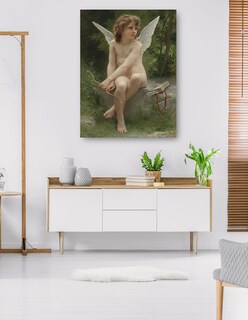 Foto 5 | Cuadro Decorativo - Amor Al Acecho (1890)- William Bouguereau - Religión - 28x36 - Impresión En Lienzo - Fine Art Tj