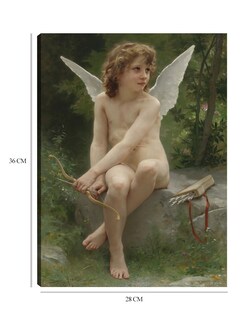 Foto 6 | Cuadro Decorativo - Amor Al Acecho (1890)- William Bouguereau - Religión - 28x36 - Impresión En Lienzo - Fine Art Tj