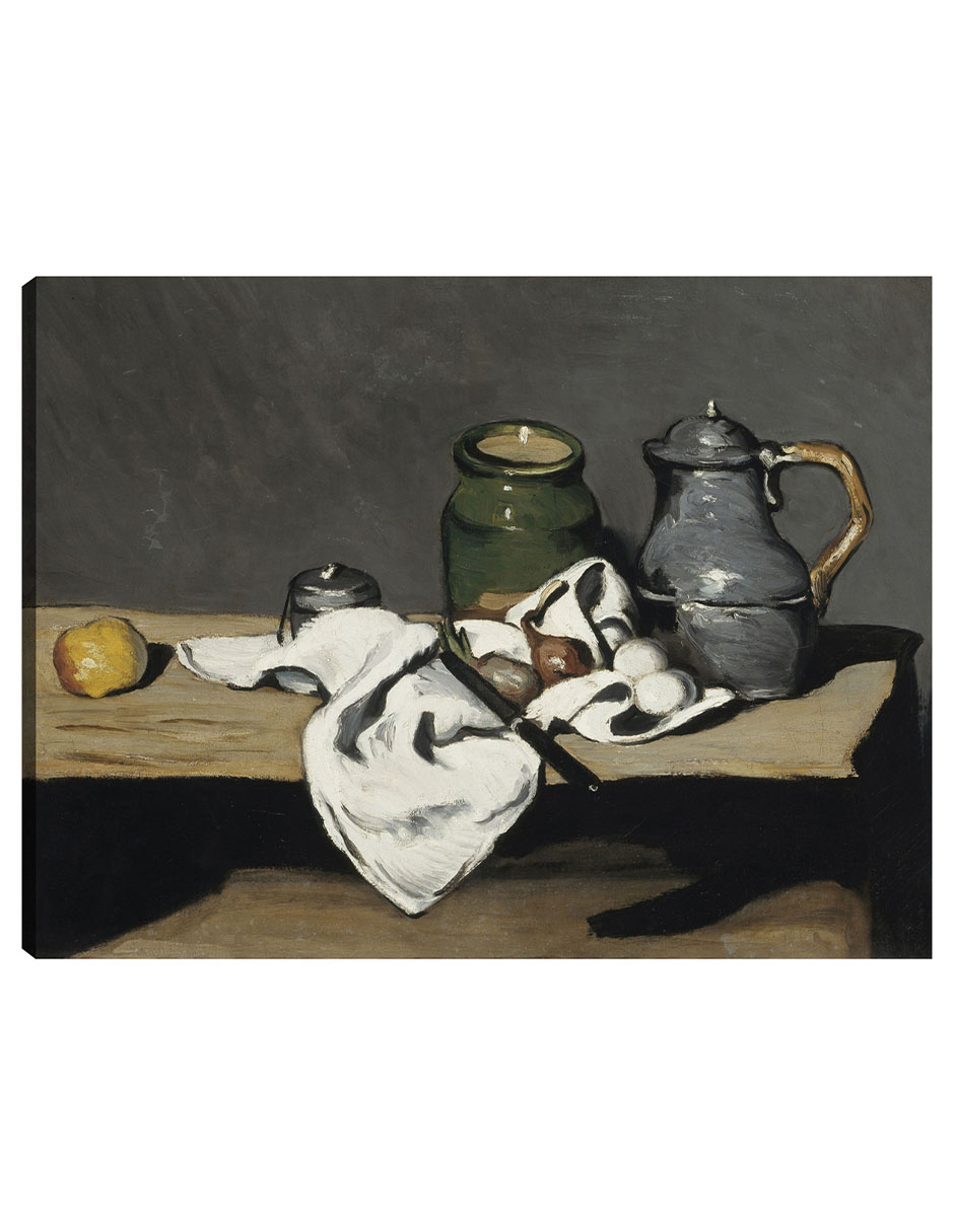 Foto 2 pulgar | Cuadro Decorativo - Bodegón Con Tetera (1867 - 1869)- Paul Cézanne - Religión - 46x61 - Impresión En Lienzo - Fine