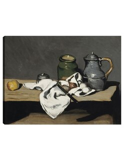 Foto 1 | Cuadro Decorativo - Bodegón Con Tetera (1867 - 1869)- Paul Cézanne - Religión - 46x61 - Impresión En Lienzo - Fine