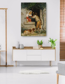 Foto 5 | Cuadro Decorativo - Amantes Italianos- William Bouguereau - Fotografía - 46x61 - Impresión En Lienzo - Fine Art Tj