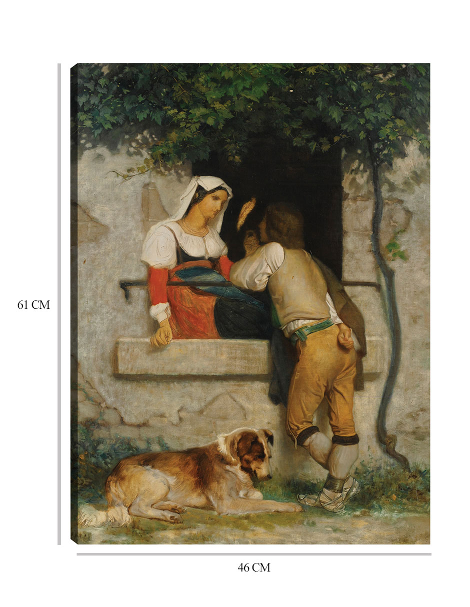 Foto 6 | Cuadro Decorativo - Amantes Italianos- William Bouguereau - Fotografía - 46x61 - Impresión En Lienzo - Fine Art Tj