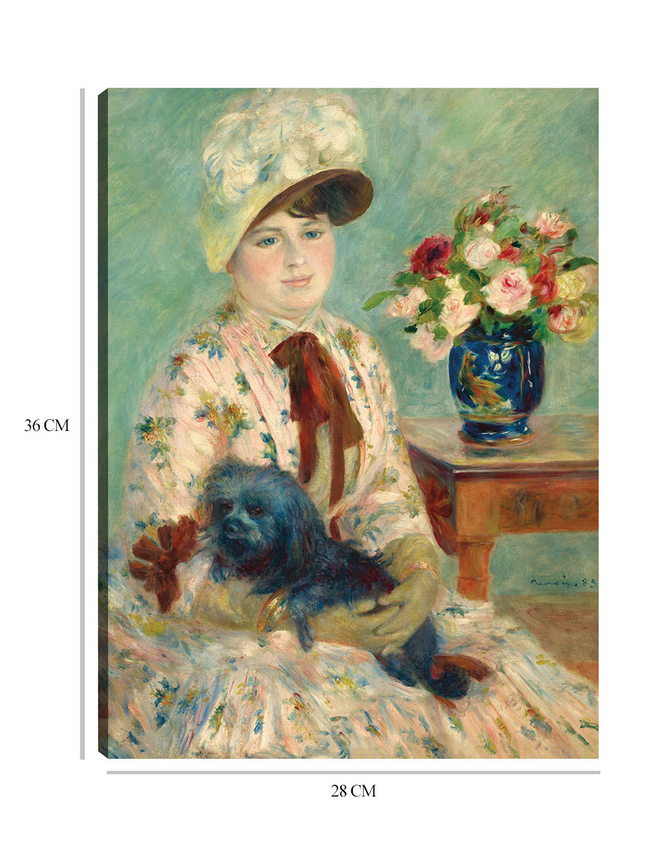 Foto 7 pulgar | Cuadro Decorativo - Señorita Charlotte Bertheir- Pierre-auguste Renoir - Fotografía - 28x36 - Impresión En Lie