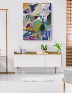Foto 5 | Cuadro Decorativo - Murnau Con Iglesia I (1910)- Wassily Kandinsky - Abstracto - 107x143 - Impresión En Lienzo - Fi
