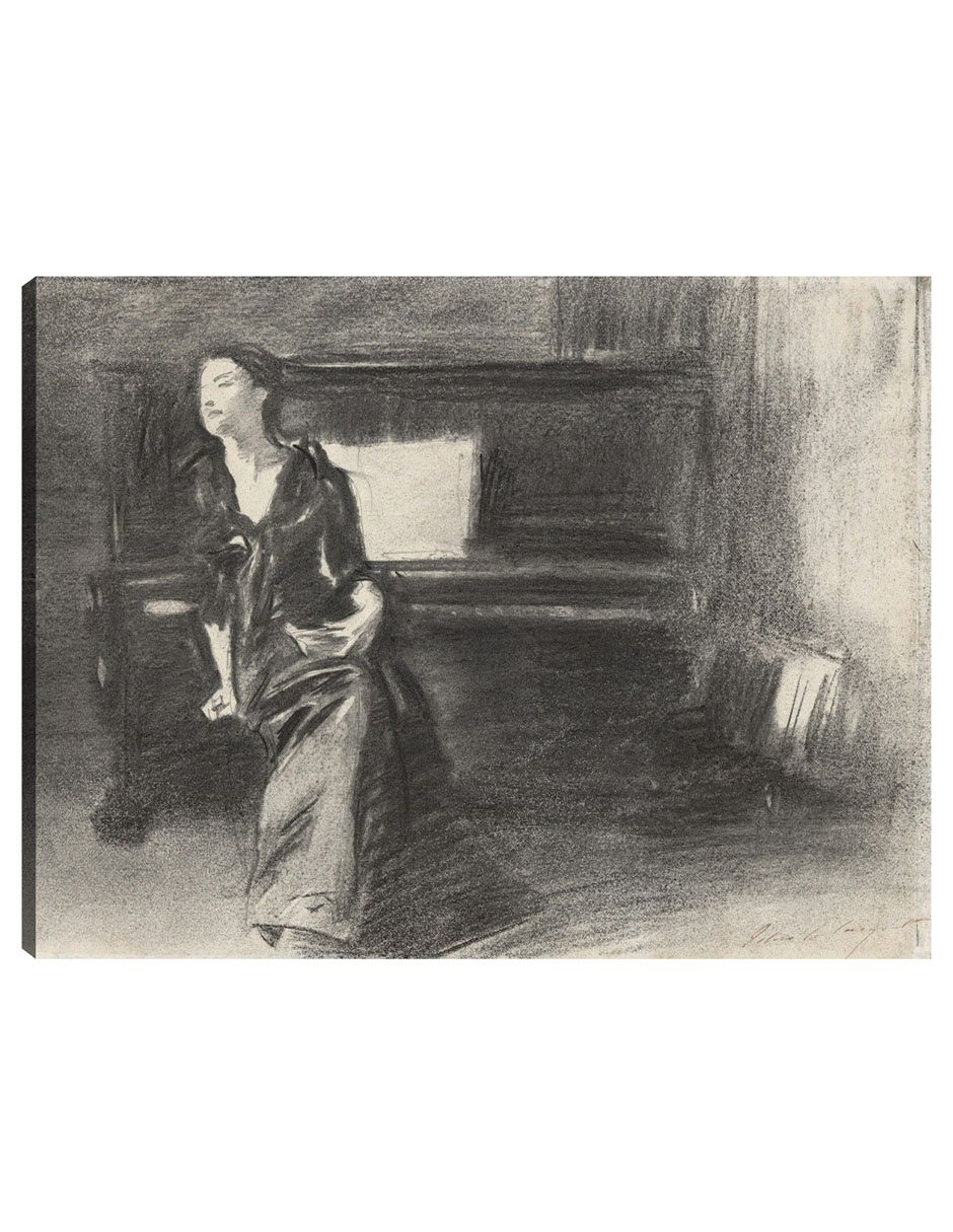 Foto 2 pulgar | Cuadro Decorativo - Dama Al Piano- John Singer Sargent - Fotografía - 69x92 - Impresión En Lienzo - Fine Art Tj