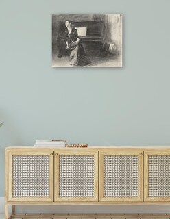 Foto 4 | Cuadro Decorativo - Dama Al Piano- John Singer Sargent - Fotografía - 69x92 - Impresión En Lienzo - Fine Art Tj
