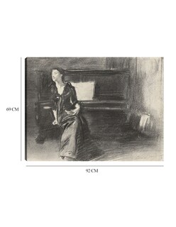 Foto 6 | Cuadro Decorativo - Dama Al Piano- John Singer Sargent - Fotografía - 69x92 - Impresión En Lienzo - Fine Art Tj